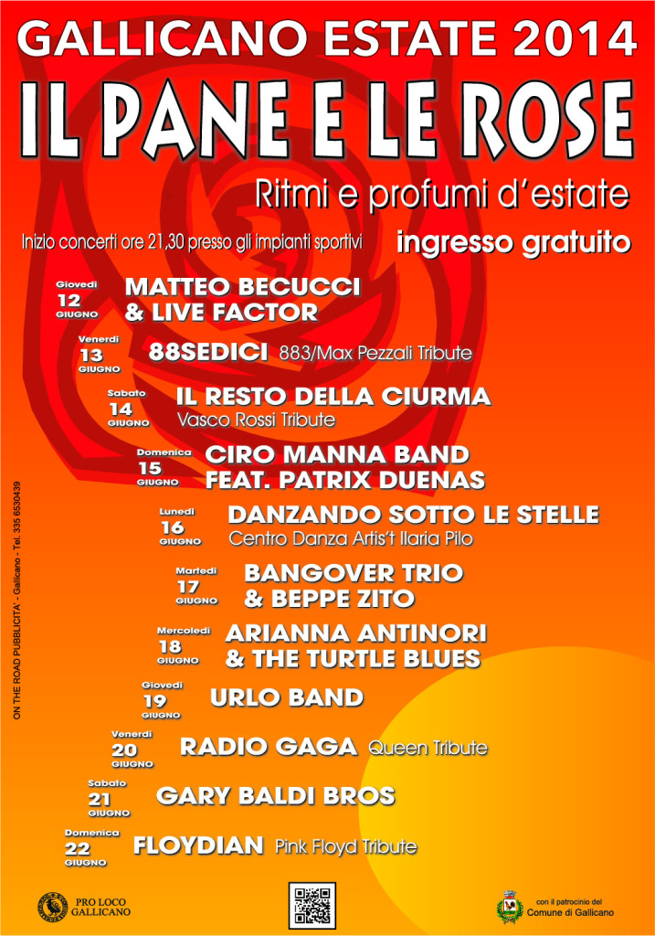 Programma Il Pane e le Rose 2014 - Gallicano Estate